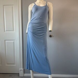 Velvet Torch Blue Ruched Side Maxi Dress Size M Sleeveless Bodycon Nordstrom